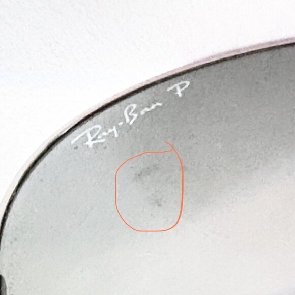 Ray-Ban Polarized Large Aviation Gunmetal/Crystal Green Lens Sunglasses Women’s - Picture 9 of 9